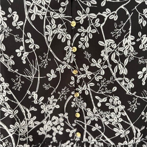 Loft Vine Drop Waist Split Neckline Button Lined Shirtdress small - Picture 5 of 8